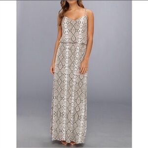 Vince Camuto Snake Print Maxi Dress size 2